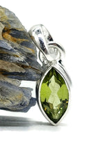 Load image into Gallery viewer, Marquise Peridot Pendant, August Birthstone, 2.7 carats, Sterling Silver, Protection Stone - GemzAustralia 