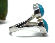 Load image into Gallery viewer, Sleeping Beauty Turquoise Ring, Size O, December Birthstone, Sterling Silver, Faceted - GemzAustralia 
