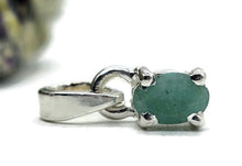 Load image into Gallery viewer, 1 Carat Emerald Pendant, Sterling Silver, May Birthstone, Stone of Inspiration - GemzAustralia 