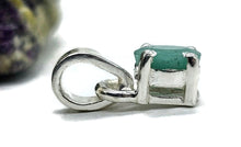 Load image into Gallery viewer, 1 Carat Emerald Pendant, Sterling Silver, May Birthstone, Stone of Inspiration - GemzAustralia 