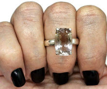 Load image into Gallery viewer, Rectangle Ametrine Ring, Size T, Sterling Silver, Combination of Amethyst &amp; Citrine - GemzAustralia 