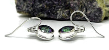 Load image into Gallery viewer, Round Mystic Topaz Earrings, Sterling Silver, Purple Green Gemstone, Fire Topaz - GemzAustralia 