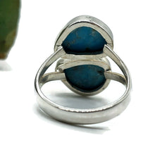 Load image into Gallery viewer, Sleeping Beauty Turquoise Ring, Size O, December Birthstone, Sterling Silver, Faceted - GemzAustralia 