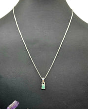Load image into Gallery viewer, 1 Carat Emerald Pendant, Sterling Silver, May Birthstone, Stone of Inspiration - GemzAustralia 