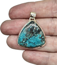 Load image into Gallery viewer, Statement Shattuckite Pendant, Sterling Silver, mix of Azurite, Chrysocolla &amp; Malachite - GemzAustralia 