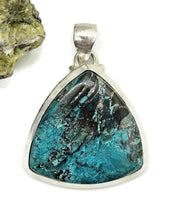 Load image into Gallery viewer, Statement Shattuckite Pendant, Sterling Silver, mix of Azurite, Chrysocolla &amp; Malachite - GemzAustralia 