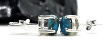 Load image into Gallery viewer, Blue Turquoise Studs, Sterling Silver, Oval Shaped, Copper Turquoise, Protection Stone - GemzAustralia 