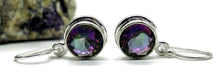 Load image into Gallery viewer, Round Mystic Topaz Earrings, Sterling Silver, Purple Green Gemstone, Fire Topaz - GemzAustralia 