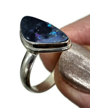 Load image into Gallery viewer, Stunning Australian Opal Ring, Size O, October Birthstone, Sterling Silver, Aura Gemstone - GemzAustralia 