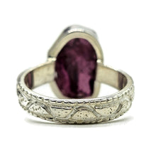 Load image into Gallery viewer, Raw Garnet Ring, Size O, Sterling Silver, Rough Gemstone, January Birthstone - GemzAustralia 