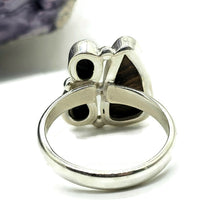 Load image into Gallery viewer, Australian Opal Ring, Size Q, Three Stone Ring, Sterling Silver, Aura Gem, Psychic Gem - GemzAustralia 