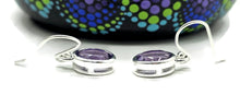 Load image into Gallery viewer, Oval faceted Amethyst Earrings, Sterling Silver, February Birthstone, Spiritual Gem - GemzAustralia 