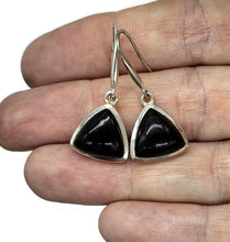 Load image into Gallery viewer, Triangle Black Onyx Earrings, Sterling Silver, Leo and Capricorn Zodiac Gemstone - GemzAustralia 
