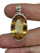 Load image into Gallery viewer, Massive Statement Citrine Pendant, Sterling Silver, 36 carats, Oval Facet, November Birth - GemzAustralia 