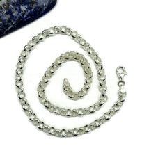 Load image into Gallery viewer, Chunky Belcher Link Chain, 45 cm, Rolo Chain, 925 Sterling Silver, Silver Necklace - GemzAustralia 