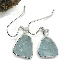 Load image into Gallery viewer, Rough Aquamarine Earrings, Sterling Silver, Raw Aquamarine, March Birthstone - GemzAustralia 