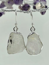 Load image into Gallery viewer, Raw Moonstone Earrings, Sterling Silver, June Birthstones, Rough Moonstones - GemzAustralia 