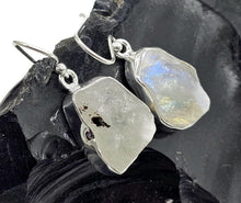 Load image into Gallery viewer, Raw Moonstone Earrings, Sterling Silver, June Birthstones, Rough Moonstones - GemzAustralia 