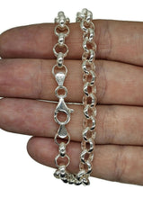 Load image into Gallery viewer, Chunky Belcher Link Chain, 45 cm, Rolo Chain, 925 Sterling Silver, Silver Necklace - GemzAustralia 