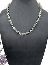 Load image into Gallery viewer, Chunky Belcher Link Chain, 45 cm, Rolo Chain, 925 Sterling Silver, Silver Necklace - GemzAustralia 