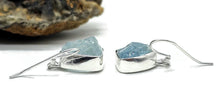 Load image into Gallery viewer, Rough Aquamarine Earrings, Sterling Silver, Raw Aquamarine, March Birthstone - GemzAustralia 