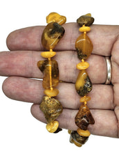 Load image into Gallery viewer, Chunky Baltic Amber Necklace, 49cm, Fossilized Tree Resin, Butterscotch Amber - GemzAustralia 