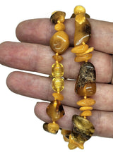 Load image into Gallery viewer, Chunky Baltic Amber Necklace, 49cm, Fossilized Tree Resin, Butterscotch Amber - GemzAustralia 