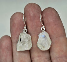 Load image into Gallery viewer, Raw Moonstone Earrings, Sterling Silver, June Birthstones, Rough Moonstones - GemzAustralia 