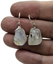 Load image into Gallery viewer, Raw Moonstone Earrings, Sterling Silver, June Birthstones, Rough Moonstones - GemzAustralia 