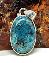 Load image into Gallery viewer, Stunning Shattuckite Pendant, Sterling Silver, Natural mix of Azurite, Chrysocolla - GemzAustralia 