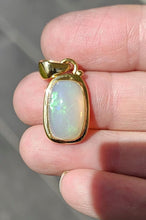 Load image into Gallery viewer, Solid Opal Pendant, 18K Gold Plated, October Birthstone, Aura Crystal, Psychic Gemstone - GemzAustralia 
