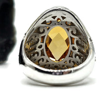 Load image into Gallery viewer, Citrine, White Zircon &amp; Enamel Ring, Size 7, Sterling Silver, November Birthstone - GemzAustralia 
