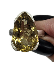 Load image into Gallery viewer, Citrine Ring, Size Q, 15 Carats, Pear Faceted, Sterling Silver, Abundance Gem, November - GemzAustralia 
