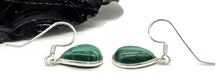 Load image into Gallery viewer, Malachite Earrings, 925 Sterling Silver, Pear Shaped, Beautiful Rich Green Gemstone - GemzAustralia 