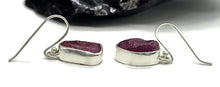 Load image into Gallery viewer, Rough Ruby Earrings, July Birthstone, Rough Gemstones, Sterling Silver, Natural Gems - GemzAustralia 