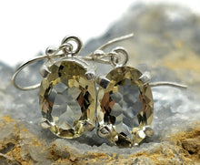 Load image into Gallery viewer, Citrine Earrings, Oval Shaped, Sterling Silver, 13 Carats, Money Stone, November Birthstone - GemzAustralia 