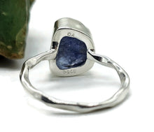 Load image into Gallery viewer, Raw Tanzanite Ring, Size S 1/2, December Birthstone, Sterling Silver, Rough Tanzanite - GemzAustralia 