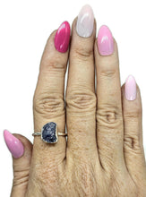 Load image into Gallery viewer, Raw Tanzanite Ring, Size S 1/2, December Birthstone, Sterling Silver, Rough Tanzanite - GemzAustralia 
