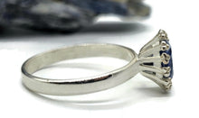 Load image into Gallery viewer, Kyanite Ring, Size R 1/2, Oval Facet, 3.4 carats, Sterling Silver, Gemstone for Negotiation - GemzAustralia 