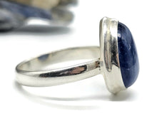 Load image into Gallery viewer, Pear Kyanite Ring, Size R, Sterling Silver, Gemstone for Negotiations &amp; Communication - GemzAustralia 