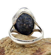 Load image into Gallery viewer, Raw Lapis Lazuli Ring, Size S, Sterling Silver, Protection Gemstone - GemzAustralia 