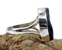 Load image into Gallery viewer, Raw Lapis Lazuli Ring, Size S, Sterling Silver, Protection Gemstone - GemzAustralia 
