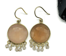 Load image into Gallery viewer, Rose Quartz Tassel Earrings, Gold Plated Sterling Silver, Faceted, Genuine Gemstones - GemzAustralia 