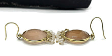 Load image into Gallery viewer, Rose Quartz Tassel Earrings, Gold Plated Sterling Silver, Faceted, Genuine Gemstones - GemzAustralia 