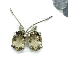 Load image into Gallery viewer, Citrine Earrings, Oval Shaped, Sterling Silver, 13 Carats, Money Stone, November Birthstone - GemzAustralia 