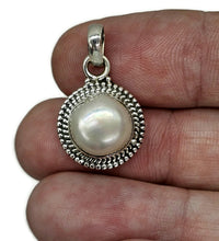 Load image into Gallery viewer, Freshwater Baroque Pearl Pendant, Sterling Silver, Irregular Pearl Pendant - GemzAustralia 