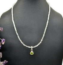 Load image into Gallery viewer, Trillion Peridot Pendant, August Birthstone, 1.6 carats, Sterling Silver, Protection Stone - GemzAustralia 