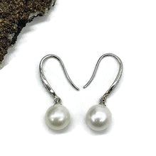 Load image into Gallery viewer, Divine Freshwater Pearl Earrings, June Birthstone, Sterling Silver, Perfect for a bride - GemzAustralia 