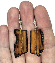 Load image into Gallery viewer, Raw Amber Earrings, Mexican Chiapas Amber, Sterling Silver, 30 million years old - GemzAustralia 