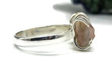 Load image into Gallery viewer, Rough Pink Morganite &amp; Ethiopian Opal Ring, Size S, Sterling Silver, October Birthstone - GemzAustralia 